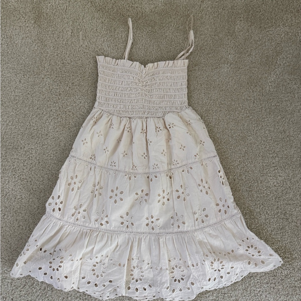 American Eagle Off-White Eyelet Dress